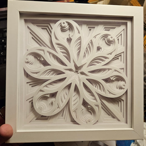 Mandala - 8"x 8" - White Outie