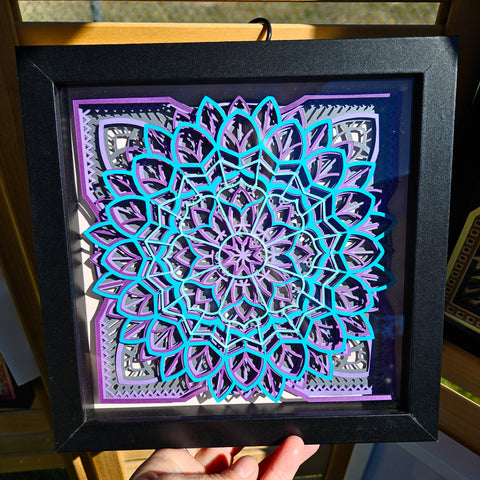 Mandala - 8"x 8" - Cornflower, Purple