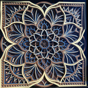 Mandala - 12" x 12" - Shades of Blue
