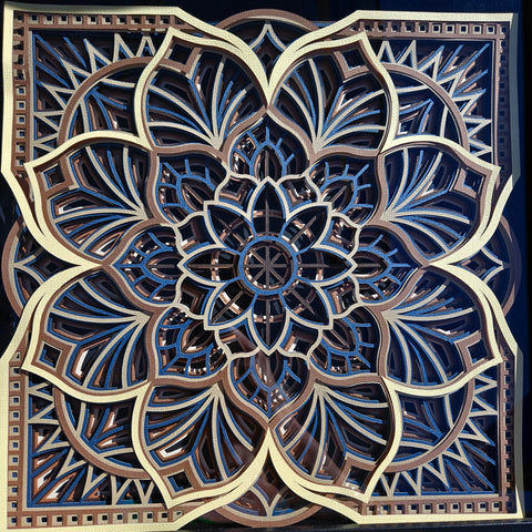 Mandala - 12" x 12" - Shades of Blue