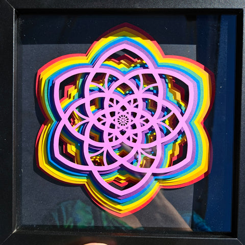 Mandala - 8"x 8" - Rainbow Burst