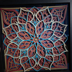 #11 Mandala - 12" x 12" - rust