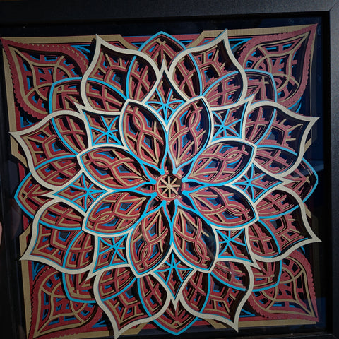 #11 Mandala - 12" x 12" - rust