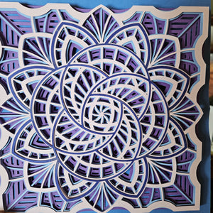 Mandala - 8"x 8" - Interlocked Purple