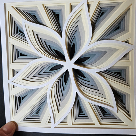 Mandala - 8"x 8" - Optical Grey