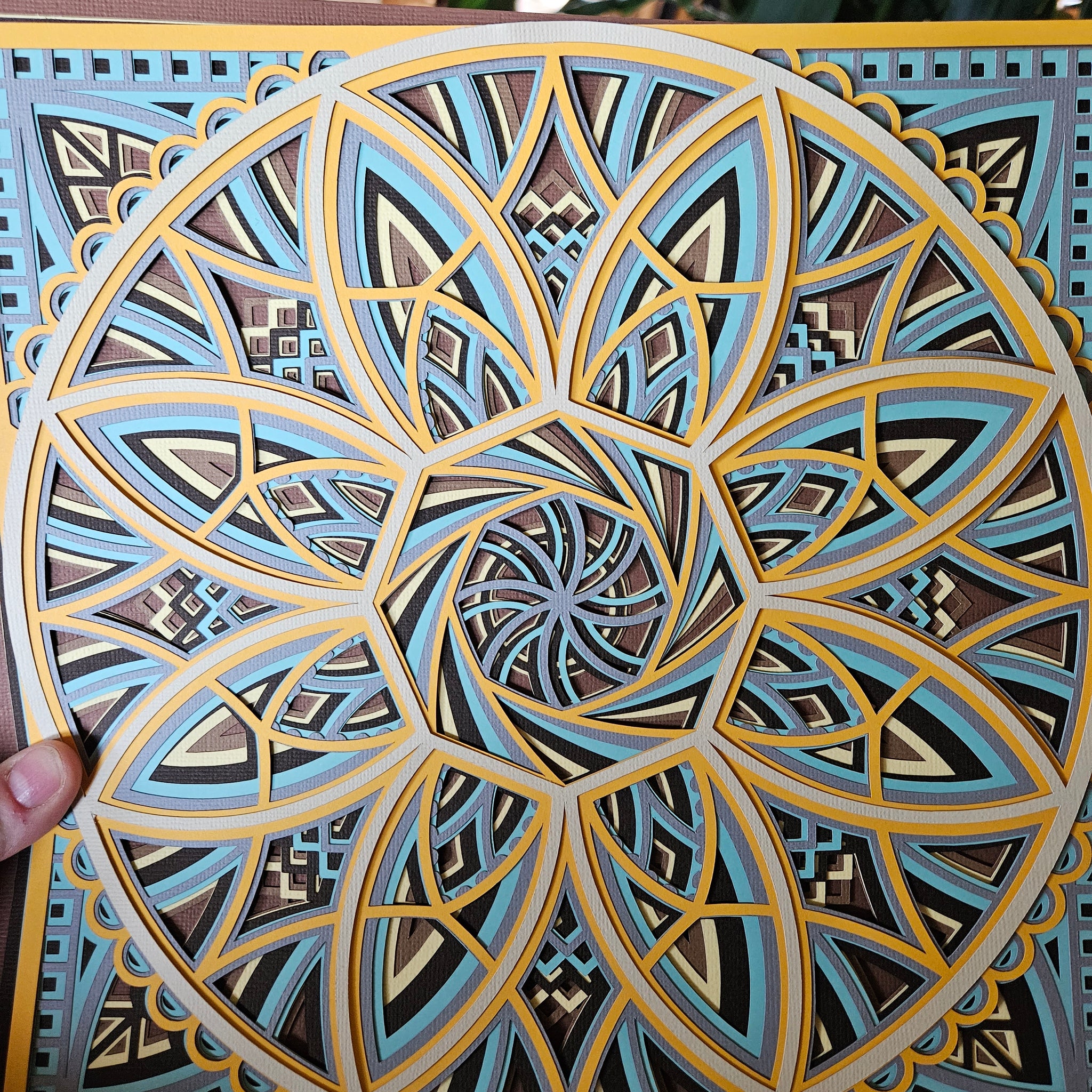 Mandala - 12" x 12" - Spokes, Yellow