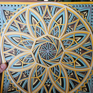 Mandala - 12" x 12" - Spokes, Yellow
