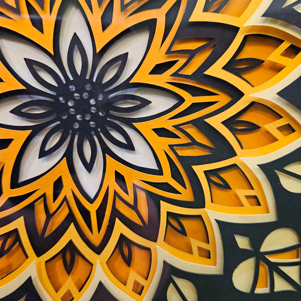 Mandala - 8"x 8" - Sunflower