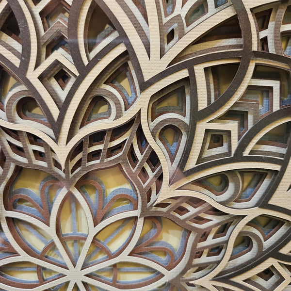 Mandala - 12" x 12" - Soft Browns