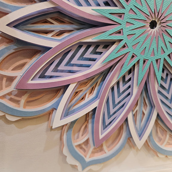 #02 Mandala - 12" x 12" - Pastel Bright