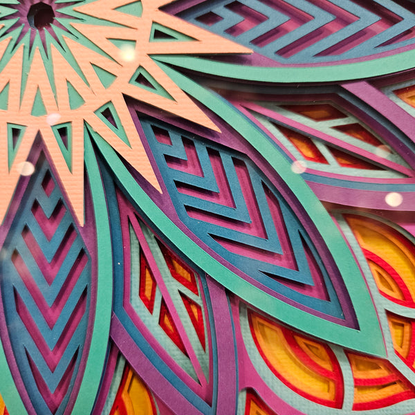 #05 Mandala - 12" x 12" - Flower, Blue