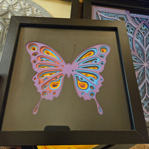 Mandala - 8"x 8" - Butterfly Black