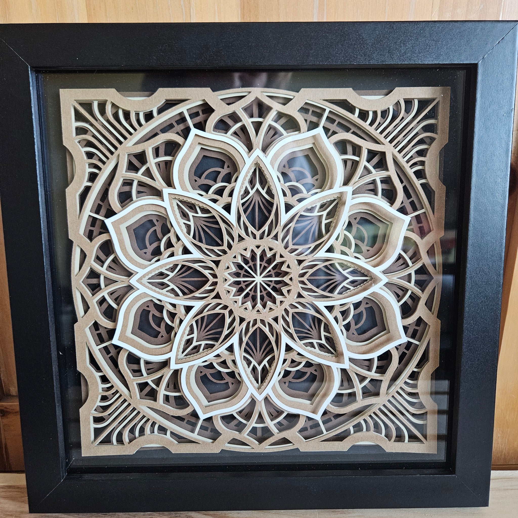 #13 Mandala - 8"x 8" - Brown delicate