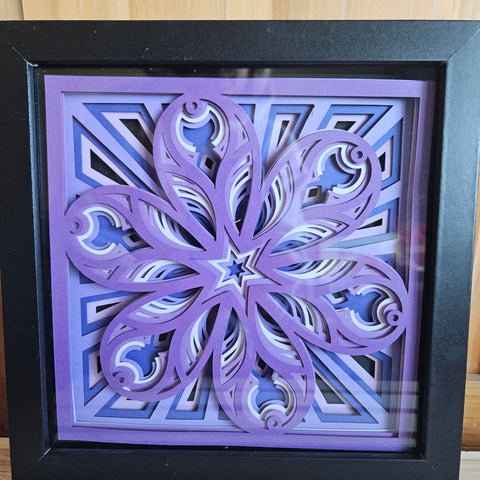 #15 Mandala - 8"x 8" - Outie Purple