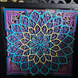#09 Mandala - 12" x 12" - Intricate spring wheel