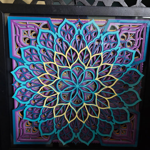 #09 Mandala - 12" x 12" - Intricate spring wheel