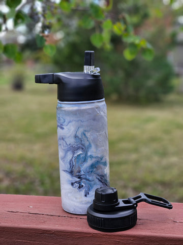 #301 Water Bottle ~ 18 oz-2 lids