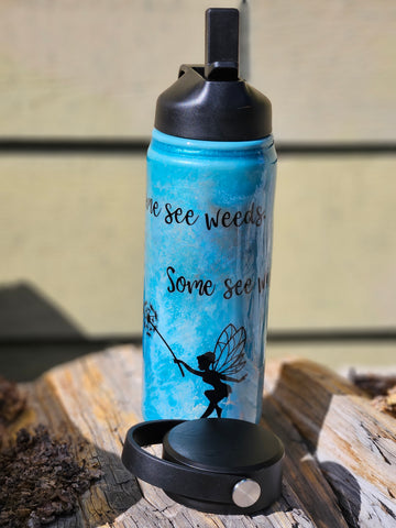 #307 Water Bottle ~ 18 oz-2 lids