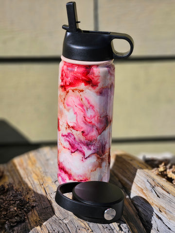 #309 Water Bottle ~ 18 oz-2 lids