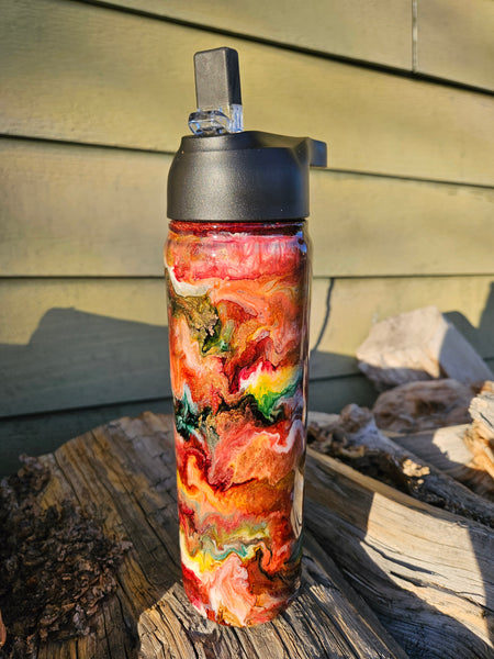 #205 Water Bottle ~ 25 oz-2 lids