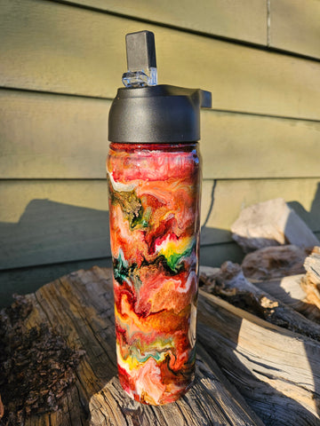 #205 Water Bottle ~ 25 oz-2 lids