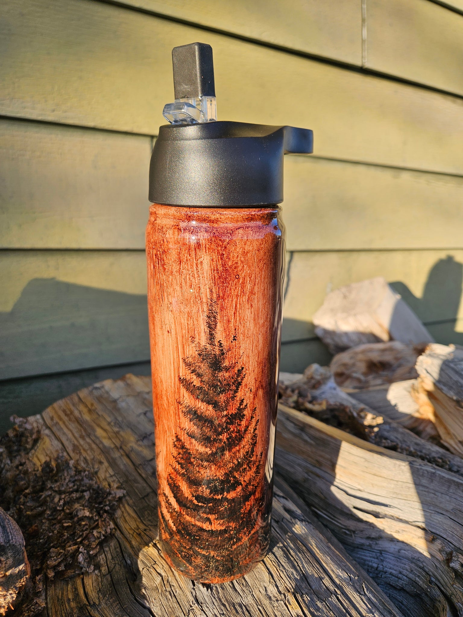 #207 Water Bottle ~ 25 oz-2 lids