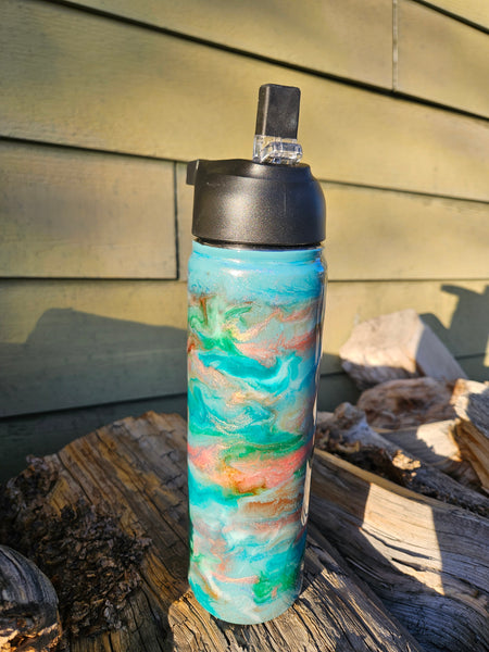 #208 Water Bottle ~ 25 oz-2 lids