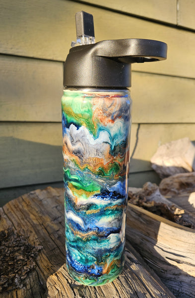 #209 Water Bottle ~ 25 oz-2 lids