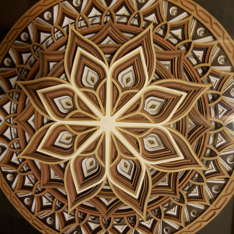 Mandala - 12" x 12" - Energy of Wood