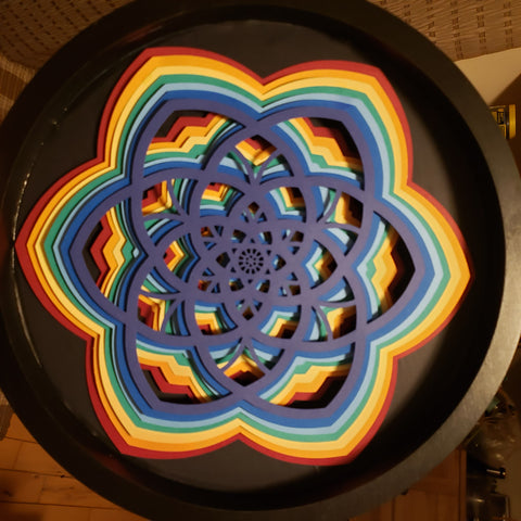 #12 Mandala - 12" x 12" - Pool of Rainbow