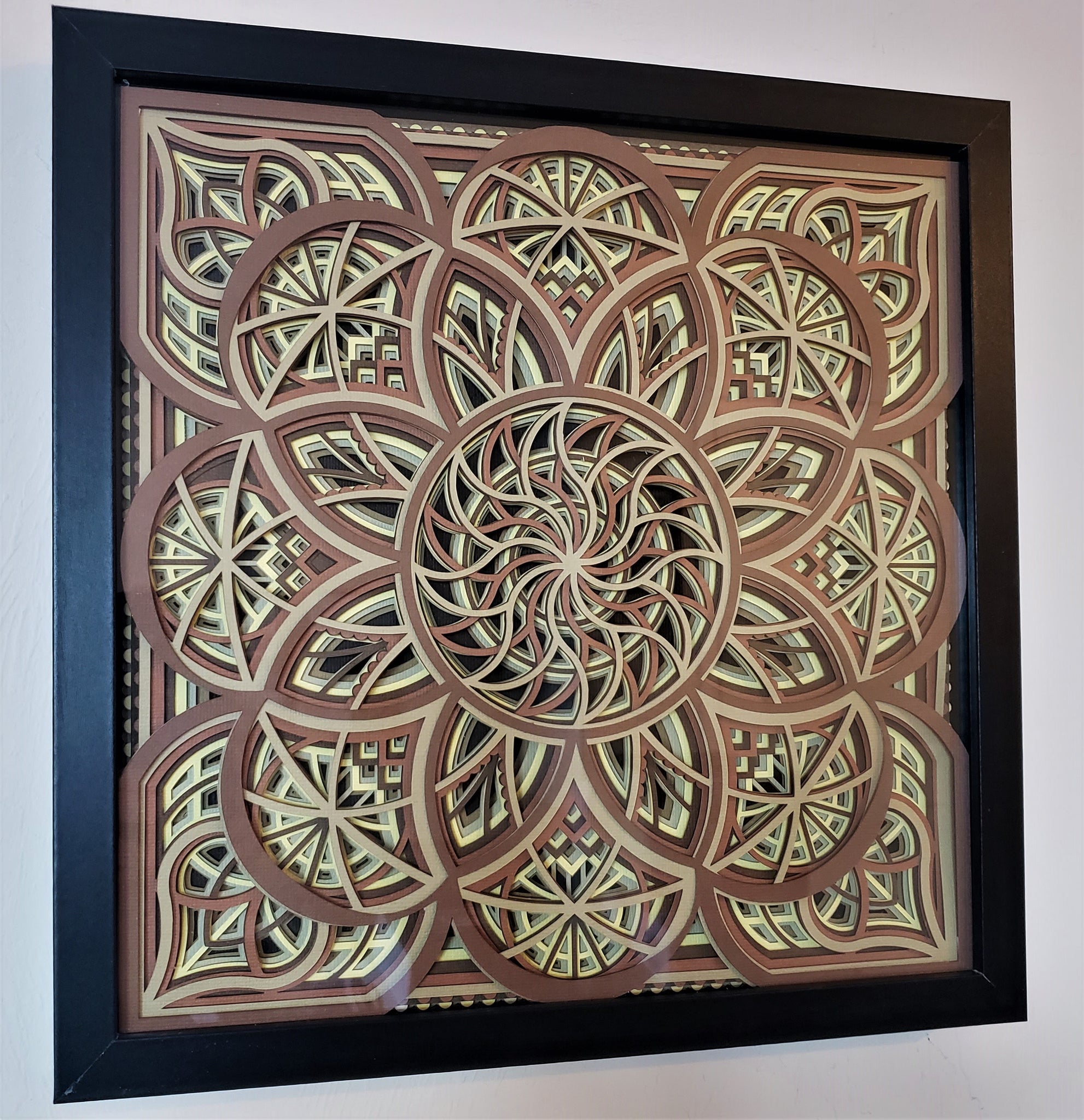 Mandala - 12" x 12" - Intricate Wood