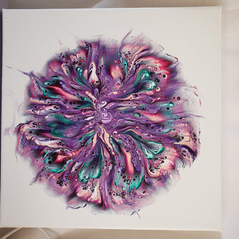 10" x 10" Pour - Day #3 Mardi Gras