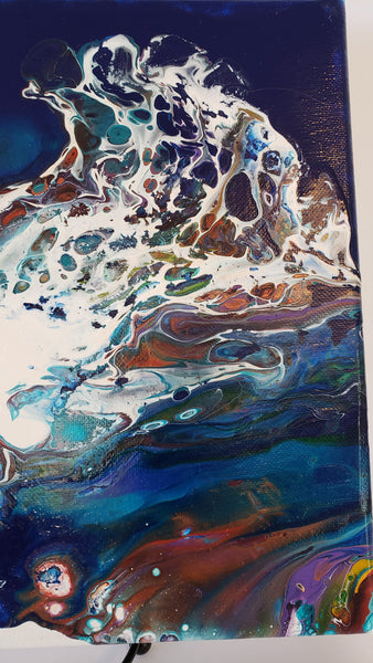 10" x 10" Pour - Navy Blown