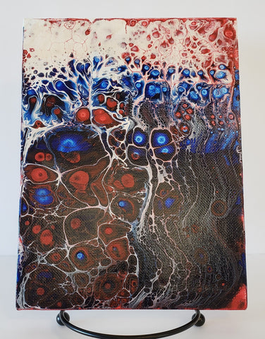 6" x 8" Pour - Red, White and Blue