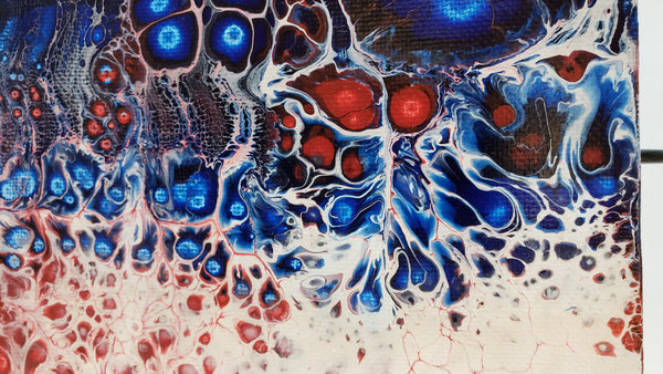 6" x 8" Pour - Red, White and Blue