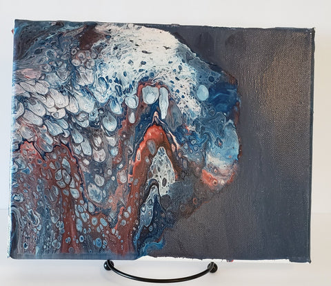 8" x 10" Pour - Bubble Clouds