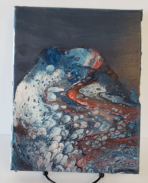 8" x 10" Pour - Bubble Clouds