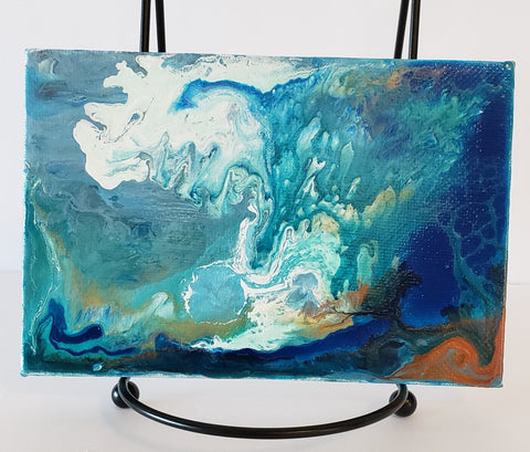 4" x 6" Pour - Blue Wave
