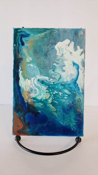 4" x 6" Pour - Blue Wave