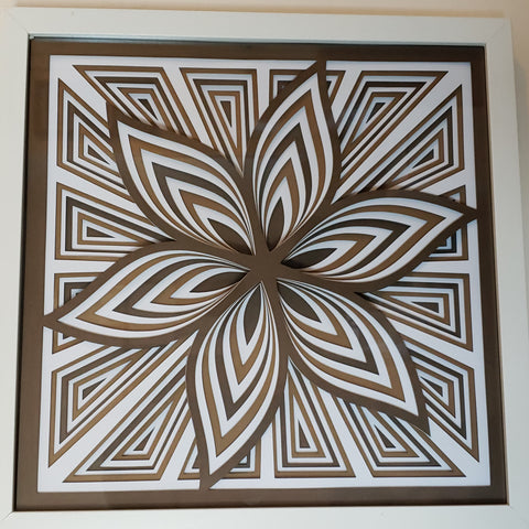 Mandala - 12" x 12" - Optical Brown Flower