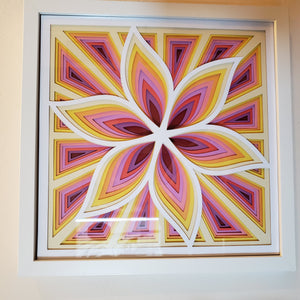 Mandala - 12" x 12" - Optical Flower, Happy