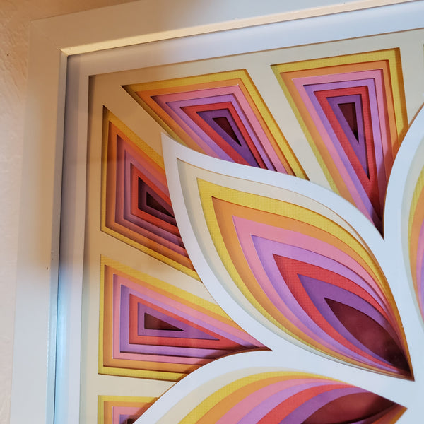 Mandala - 12" x 12" - Optical Flower, Happy