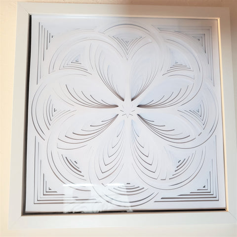 Mandala - 12" x 12" - Circles of White