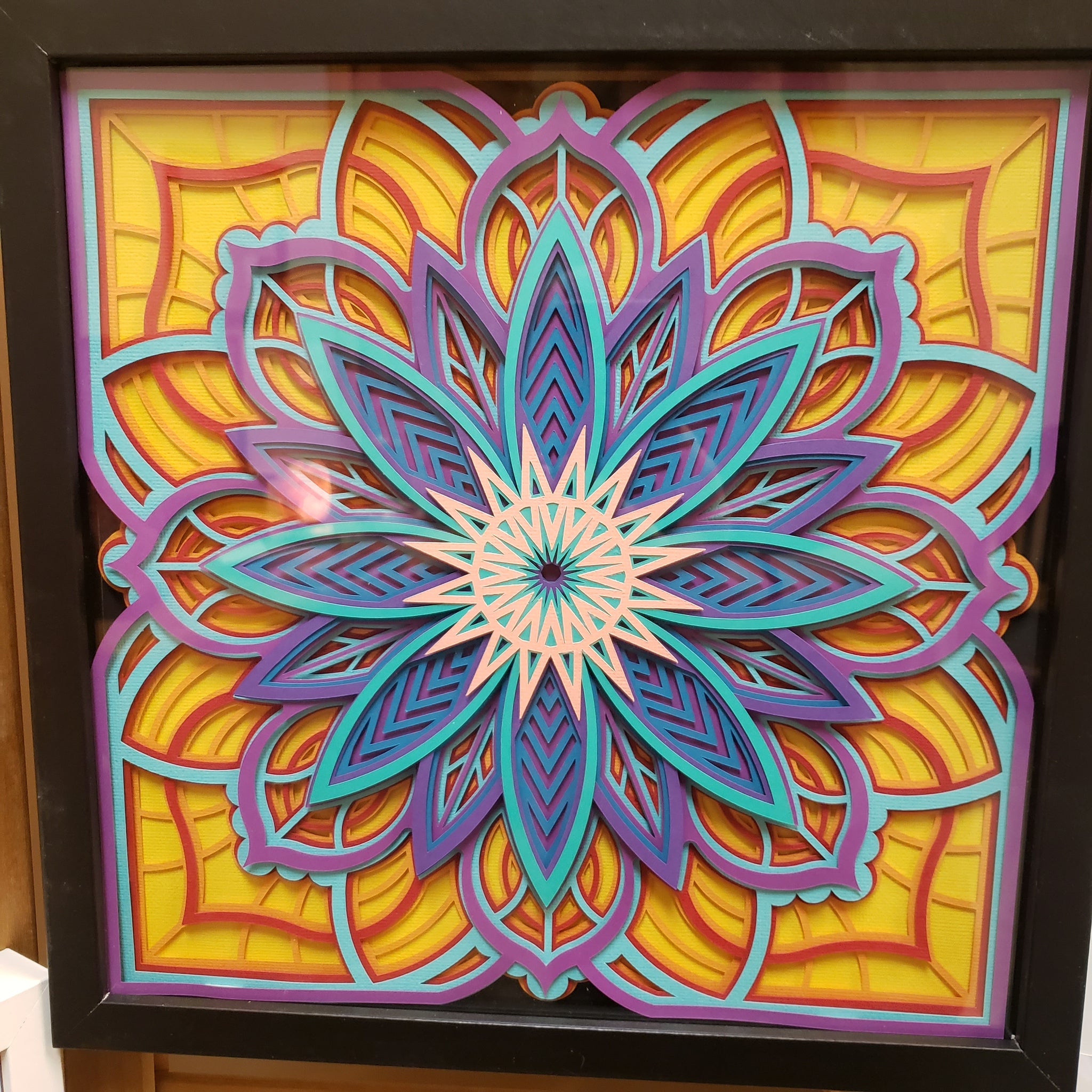 #05 Mandala - 12" x 12" - Flower, Blue