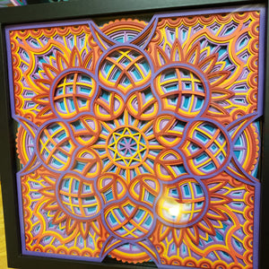 Mandala - 12" x 12" - Coneflower, Purple