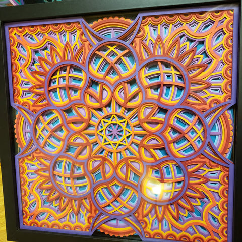 Mandala - 12" x 12" - Coneflower, Purple