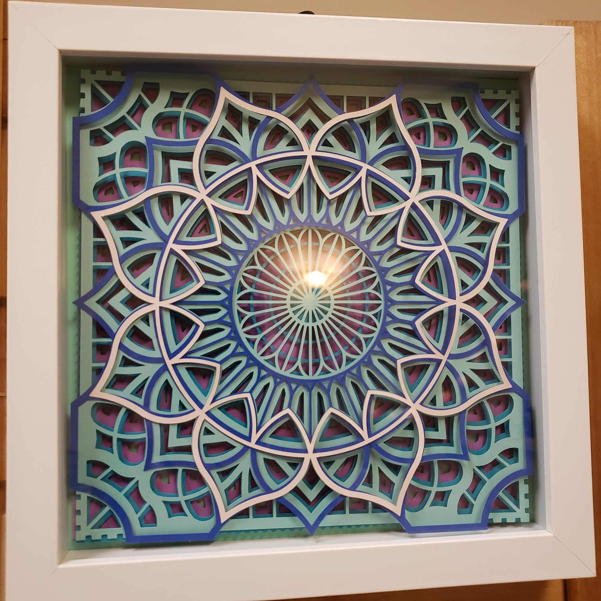 Mandala - 8"x 8" - Shades of Teal