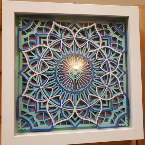 Mandala - 8"x 8" - Shades of Teal