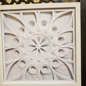 #03 Mandala - 12" x 12" - Innie, White