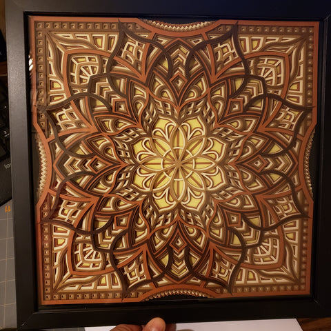 Mandala - 12" x 12" - Wood Petals